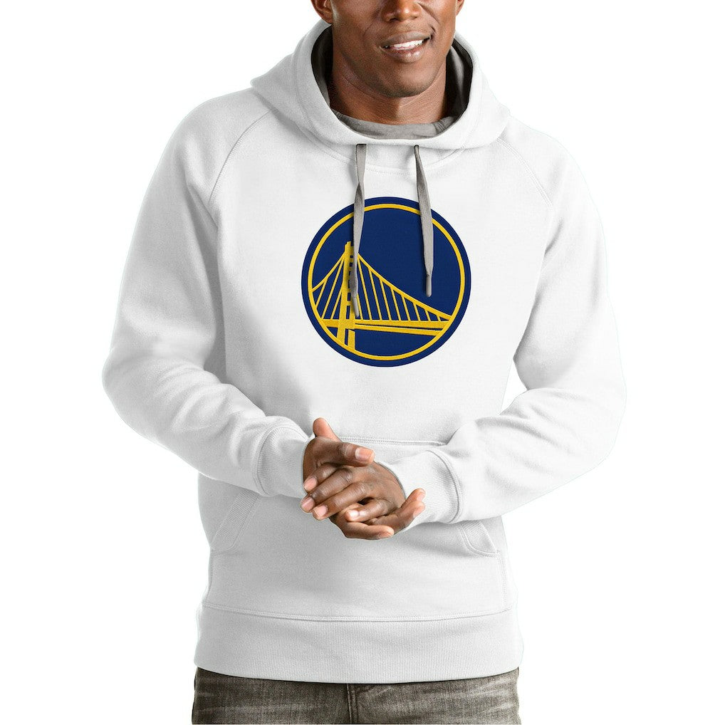 Golden State Warriors Antigua Team Logo Victory Pullover Hoodie White - NBA