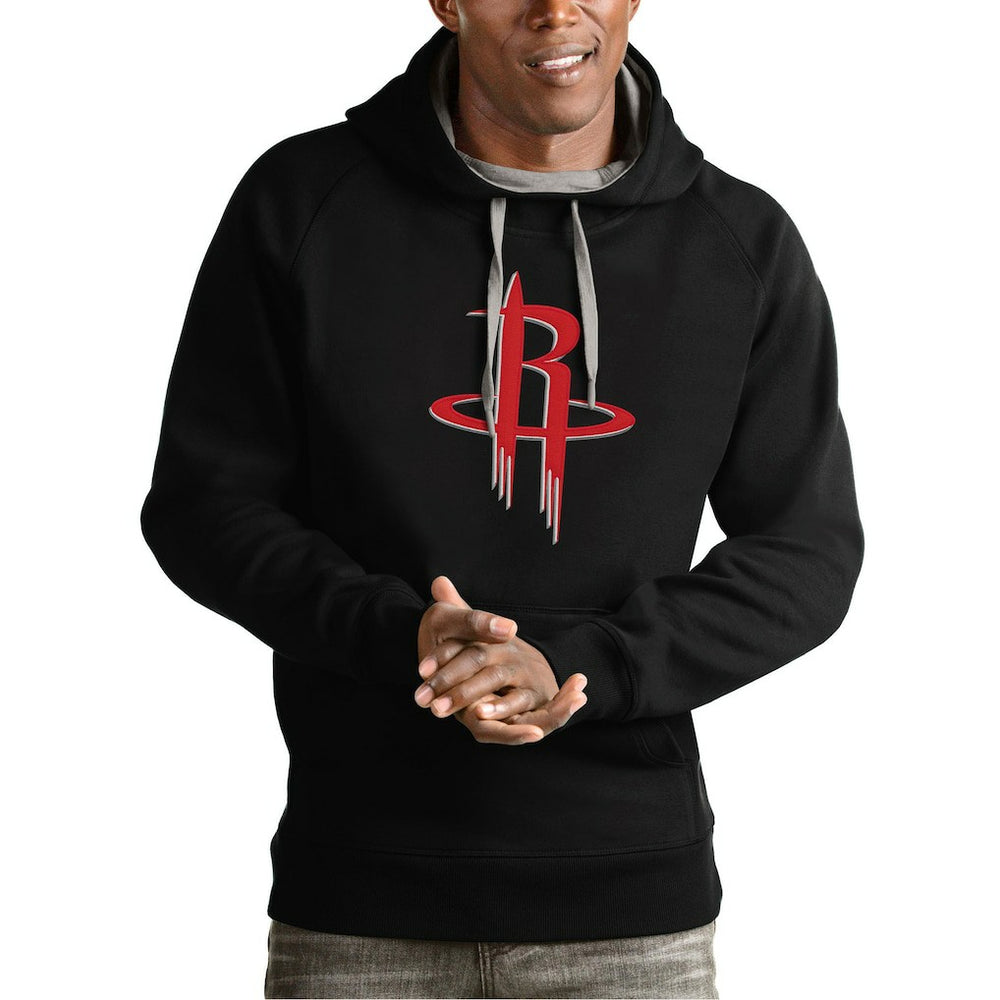 Houston Rockets Antigua Team Logo Victory Pullover Hoodie Black - NBA