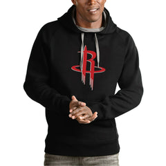 Houston Rockets Antigua Team Logo Victory Pullover Hoodie Black - NBA
