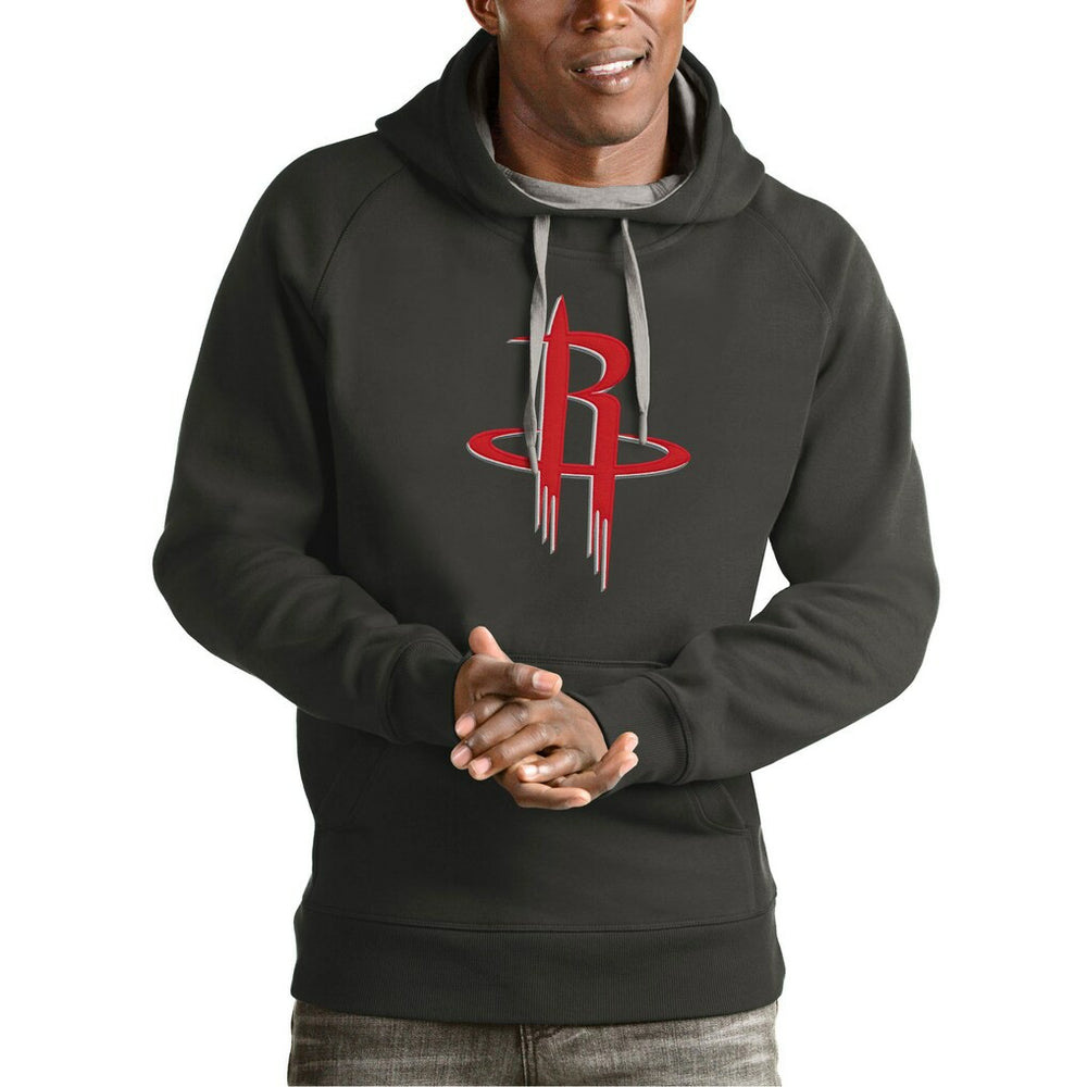 Houston Rockets Antigua Team Logo Victory Pullover Hoodie Charcoal - NBA