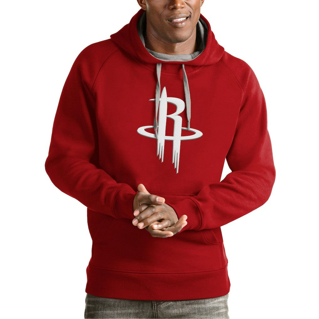 Houston Rockets Antigua Team Logo Victory Pullover Hoodie Red - NBA