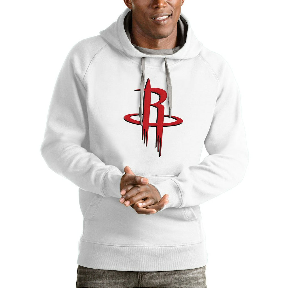 Houston Rockets Antigua Team Logo Victory Pullover Hoodie White - NBA
