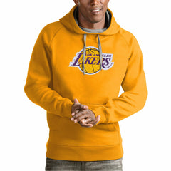 Los Angeles Lakers Antigua Team Logo Victory Pullover Hoodie Gold - NBA