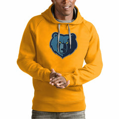 Memphis Grizzlies Antigua Team Logo Victory Pullover Hoodie Gold - NBA