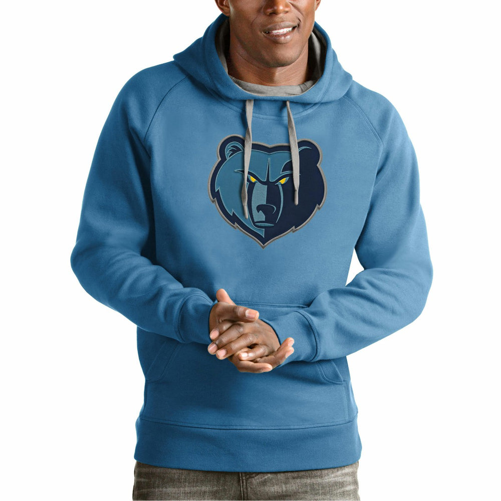 Memphis Grizzlies Antigua Team Logo Victory Pullover Hoodie Light Blue - NBA