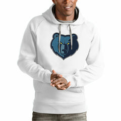 Memphis Grizzlies Antigua Team Logo Victory Pullover Hoodie White - NBA