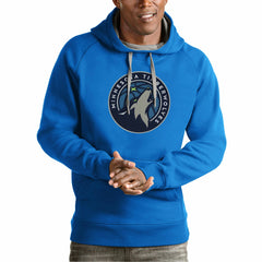 Minnesota Timberwolves Antigua Team Logo Victory Pullover Hoodie Blue - NBA