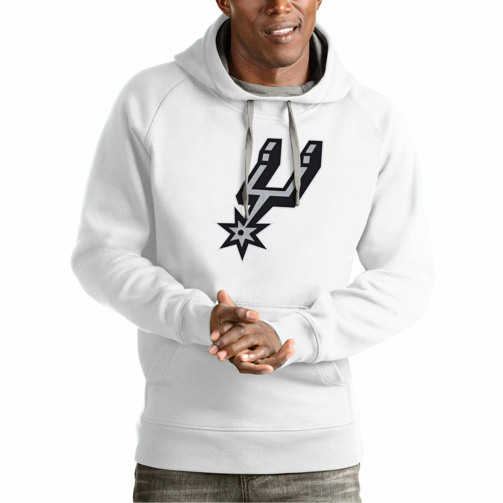 San Antonio Spurs Antigua Team Logo Victory Pullover Hoodie White - NBA