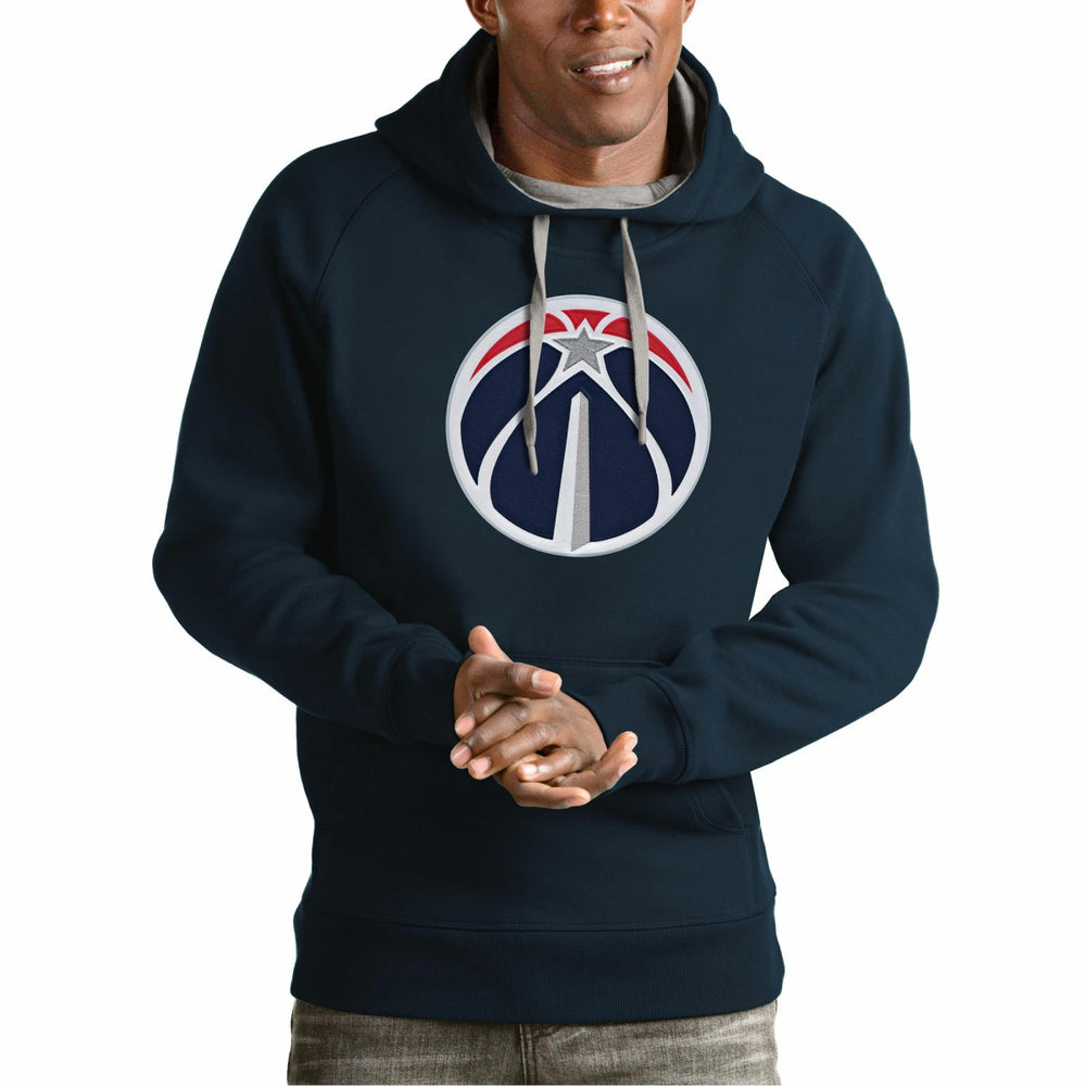 Washington Wizards Antigua Team Logo Victory Pullover Hoodie Navy - NBA