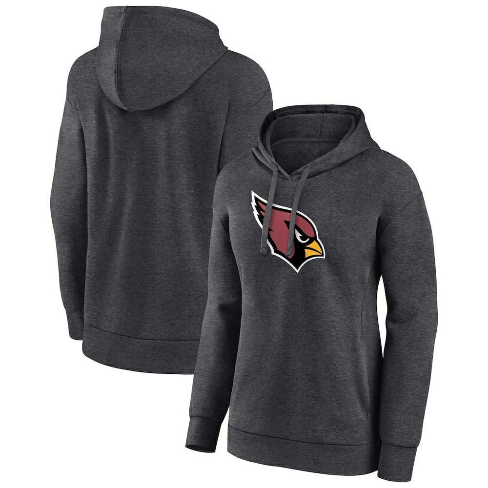 Arizona Cardinals Women's Primary Logo Pullover Hoodie Charcoal | NFL