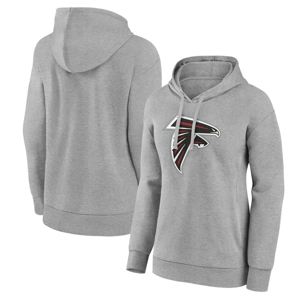Atlanta Falcons Women's Primary Logo Pullover Hoodie Gray | NFL