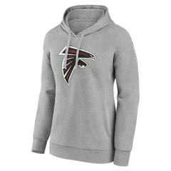 Atlanta Falcons Women's Primary Logo Pullover Hoodie Gray | NFL