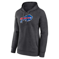 Buffalo Bills Women's Primary Logo Pullover Hoodie Charcoal | NFL