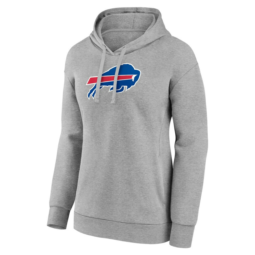 Buffalo Bills Women's Primary Logo Pullover Hoodie Gray | NFL