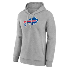Buffalo Bills Women's Primary Logo Pullover Hoodie Gray | NFL