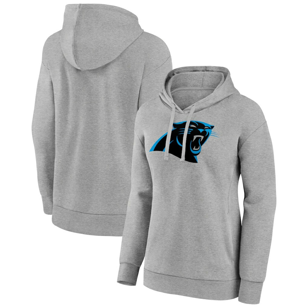 Carolina Panthers Women's Primary Logo Pullover Hoodie Gray | NFL