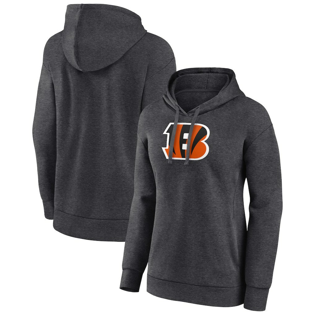 Cincinnati Bengals Women's Primary Logo Pullover Hoodie Charcoal | NFL