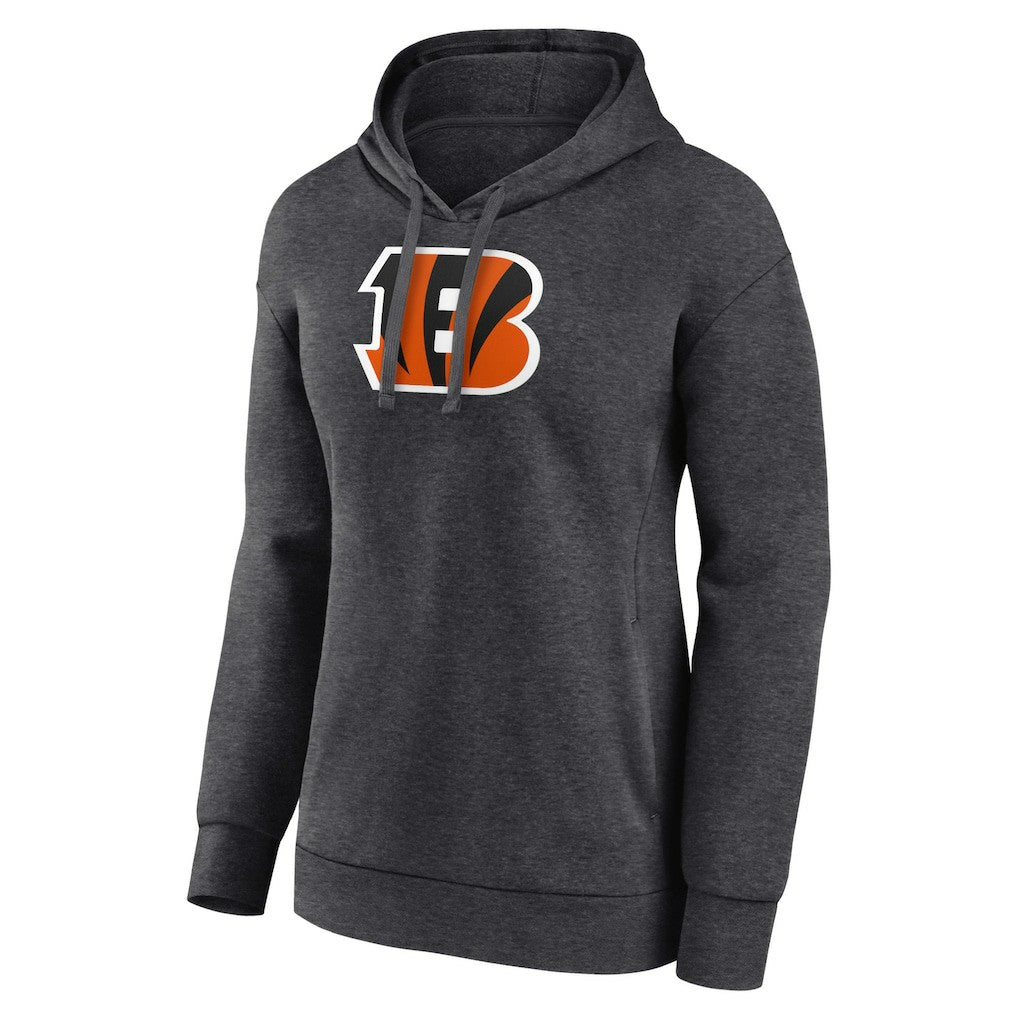 Cincinnati Bengals Women's Primary Logo Pullover Hoodie Charcoal | NFL