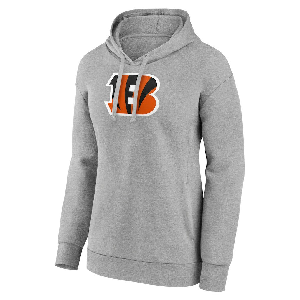 Cincinnati Bengals Women's Primary Logo Pullover Hoodie Gray | NFL
