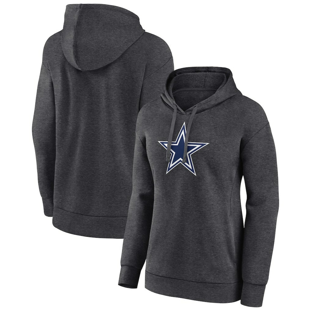 Dallas Cowboys Women's Primary Logo Pullover Hoodie Charcoal | NFL
