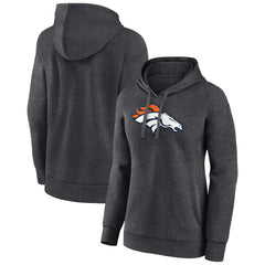 Denver Broncos Women's Primary Logo Pullover Hoodie Charcoal | NFL