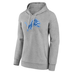 Detroit Lions Women's Primary Logo Pullover Hoodie Gray | NFL