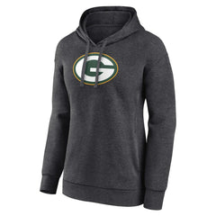 Green Bay Packers Women's Primary Logo Pullover Hoodie Charcoal | NFL