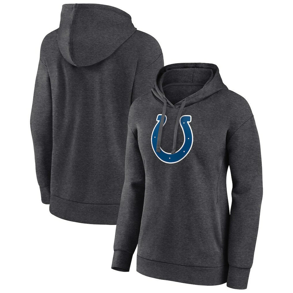 Indianapolis Colts Women's Primary Logo Pullover Hoodie Charcoal | NFL