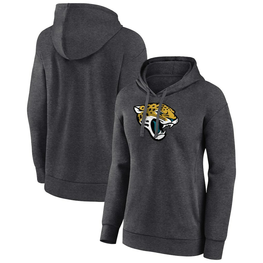Jacksonville Jaguars Women's Primary Logo Pullover Hoodie Charcoal | NFL