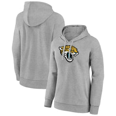 Jacksonville Jaguars Women's Primary Logo Pullover Hoodie Gray | NFL