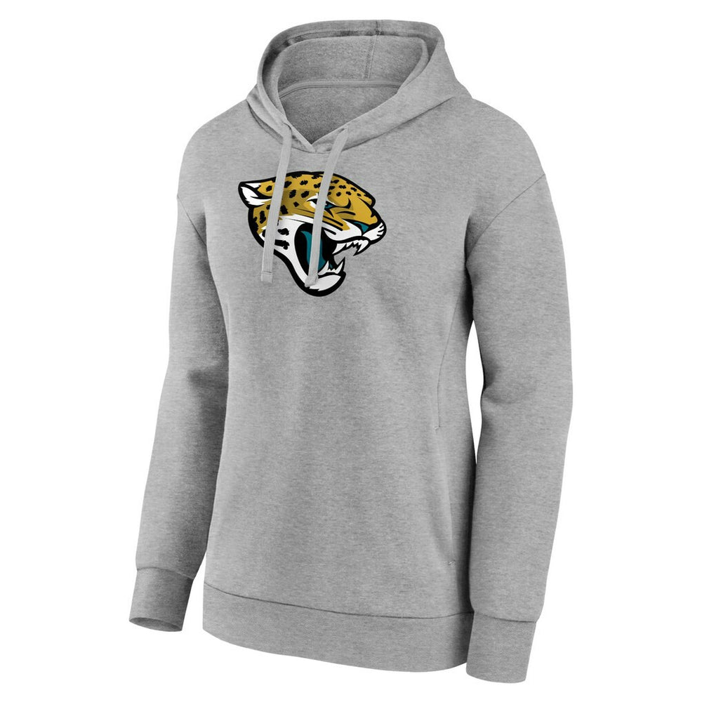 Jacksonville Jaguars Women's Primary Logo Pullover Hoodie Gray | NFL