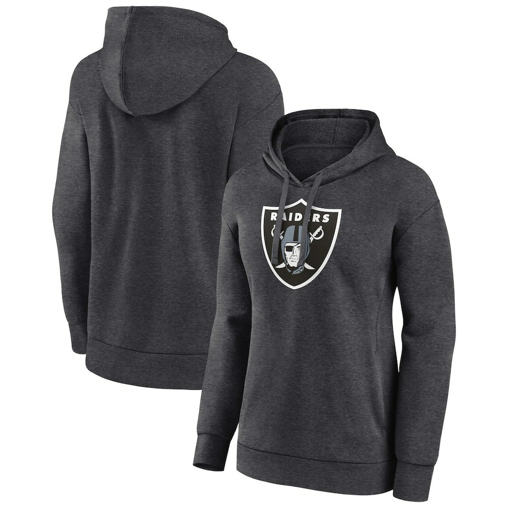 Las Vegas Raiders Women's Primary Logo Pullover Hoodie Charcoal | NFL