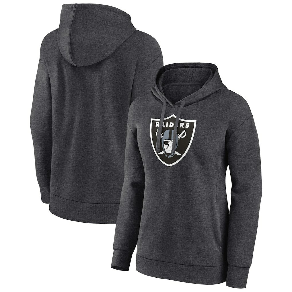 Las Vegas Raiders Women's Primary Logo Pullover Hoodie Charcoal | NFL