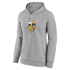 Minnesota Vikings Women's Primary Logo Pullover Hoodie Gray | NFL