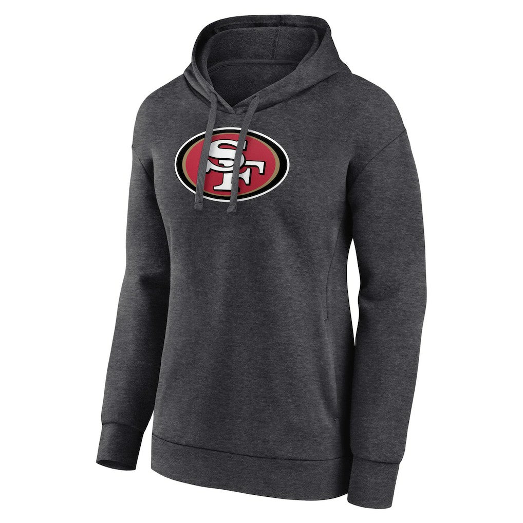 San Francisco 49ers Women's Primary Logo Pullover Hoodie Charcoal | NFL