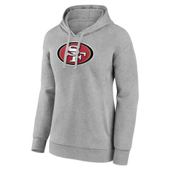 San Francisco 49ers Women's Primary Logo Pullover Hoodie Gray | NFL