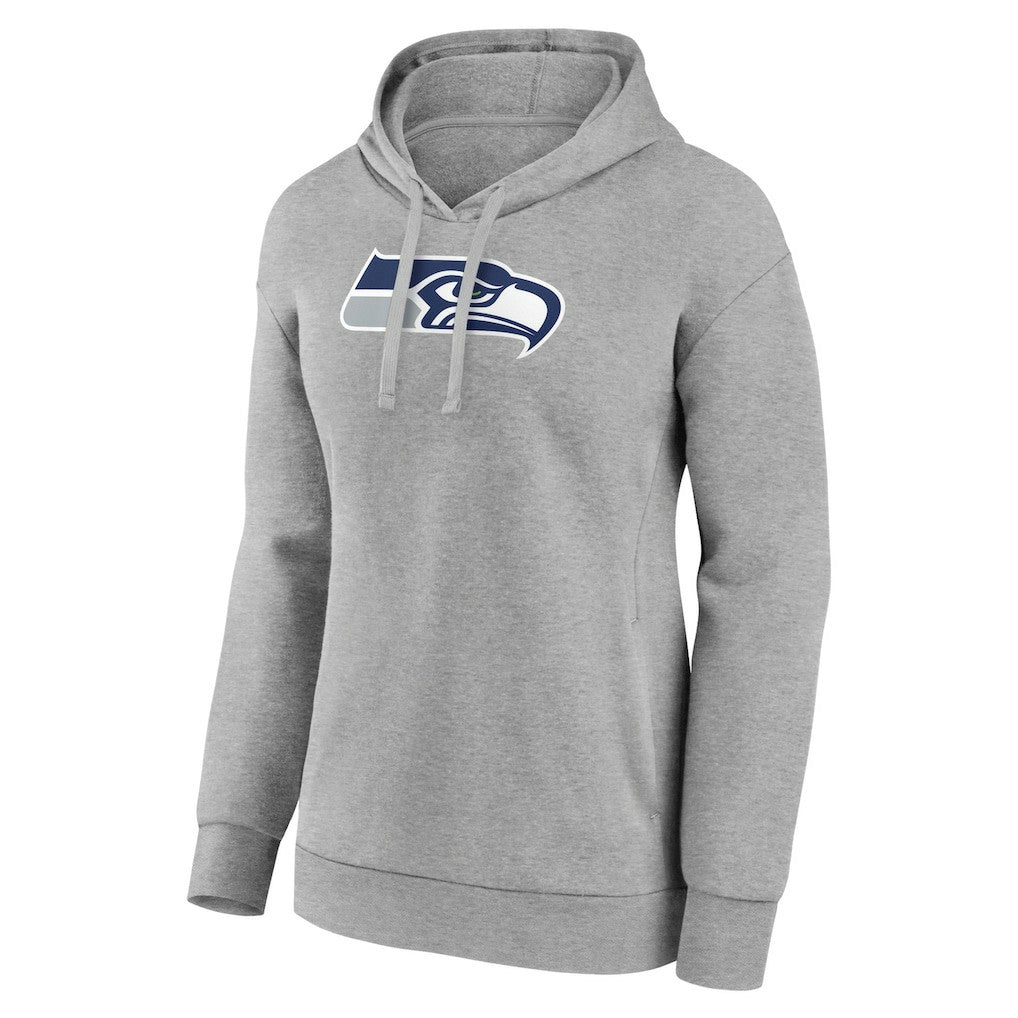 Seattle Seahawks Women's Primary Logo Pullover Hoodie Gray | NFL
