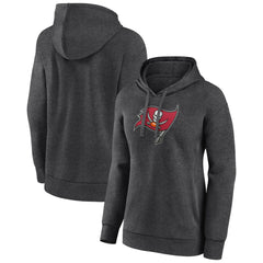 Tampa Bay Buccaneers Women's Primary Logo Pullover Hoodie Charcoal | NFL