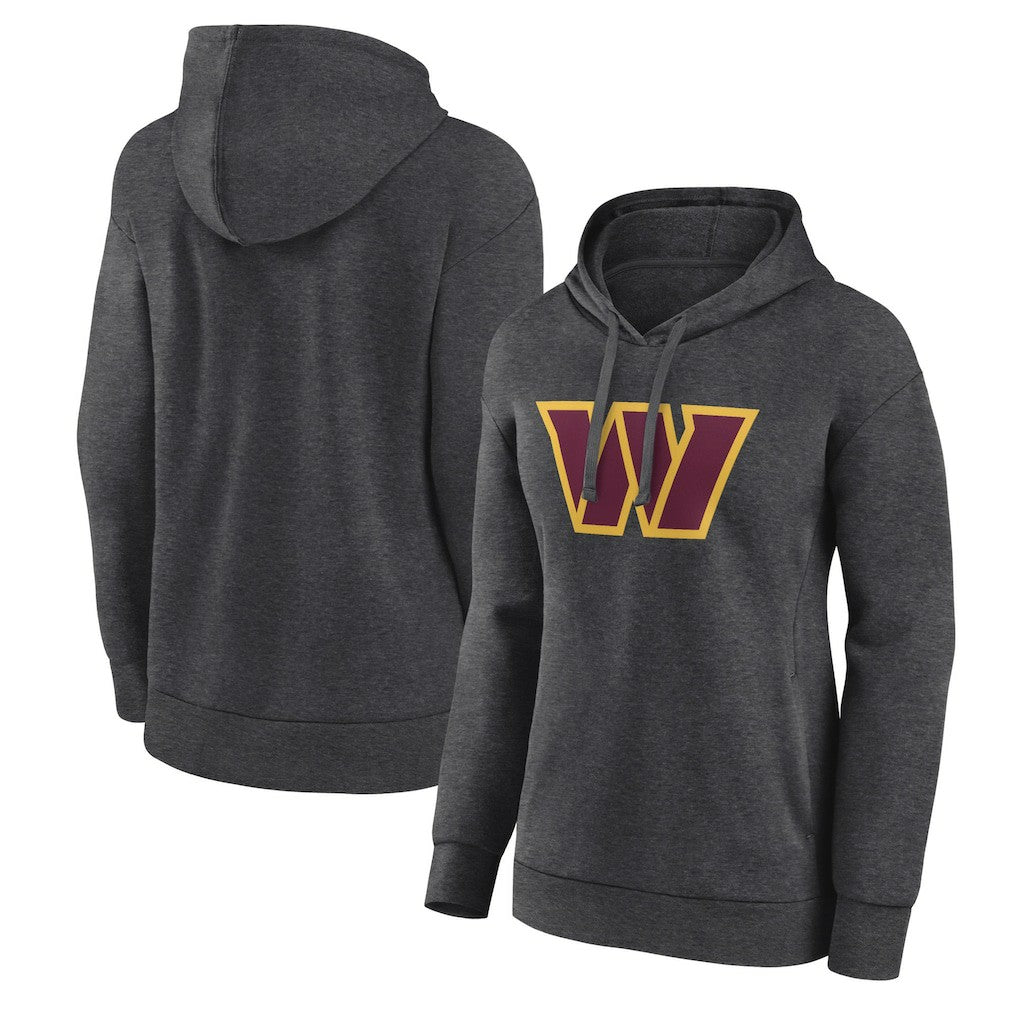 Washington Commanders Women's Primary Logo Pullover Hoodie Charcoal | NFL