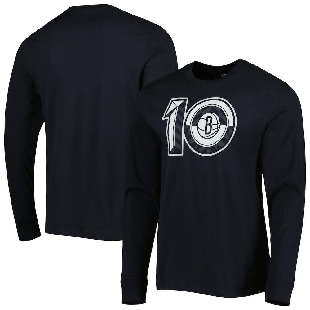 Brooklyn Nets '47 10th Anniversary Super Rival Long Sleeve T-Shirt Black - NBA