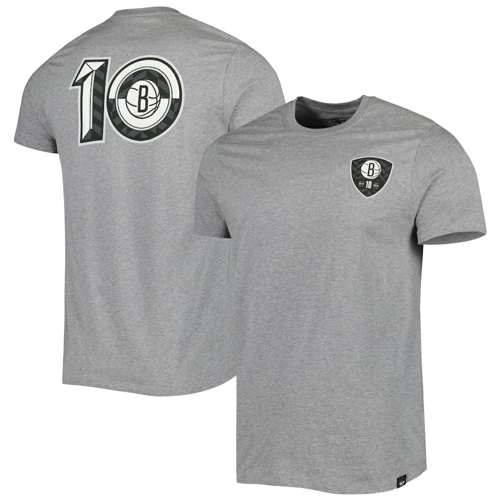 Brooklyn Nets '47 10th Anniversary Backer T-Shirt Heather Gray - NBA