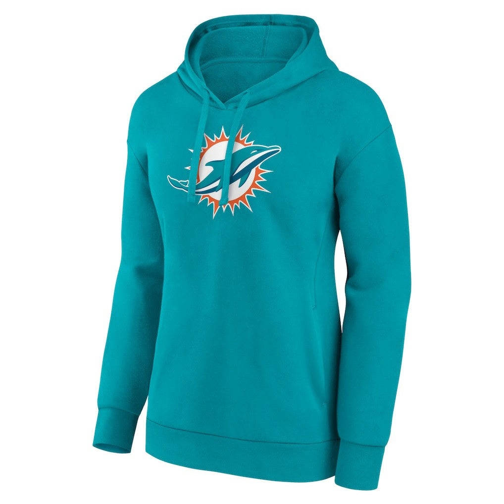Miami Dolphins Women's Primary Logo Pullover Hoodie Aqua | NFL