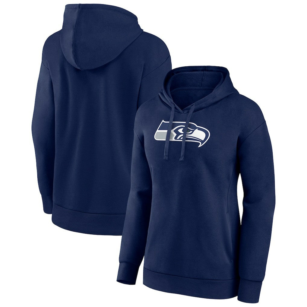 Seattle Seahawks Women's Primary Logo Pullover Hoodie College Navy | NFL