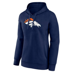 Denver Broncos Women's Primary Logo Pullover Hoodie Navy | NFL