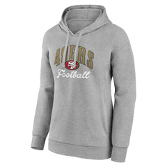 San Francisco 49ers Women's Victory Script Pullover Hoodie Gray | NFL