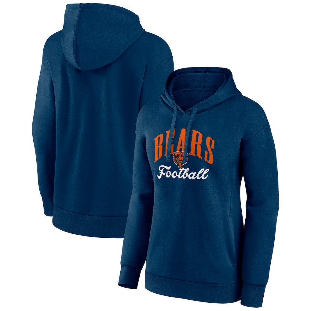 Chicago Bears Women's Victory Script Pullover Hoodie Navy | NFL