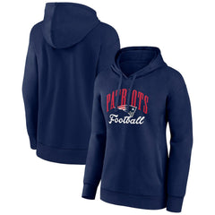 New England Patriots Women's Victory Script Pullover Hoodie Navy | NFL