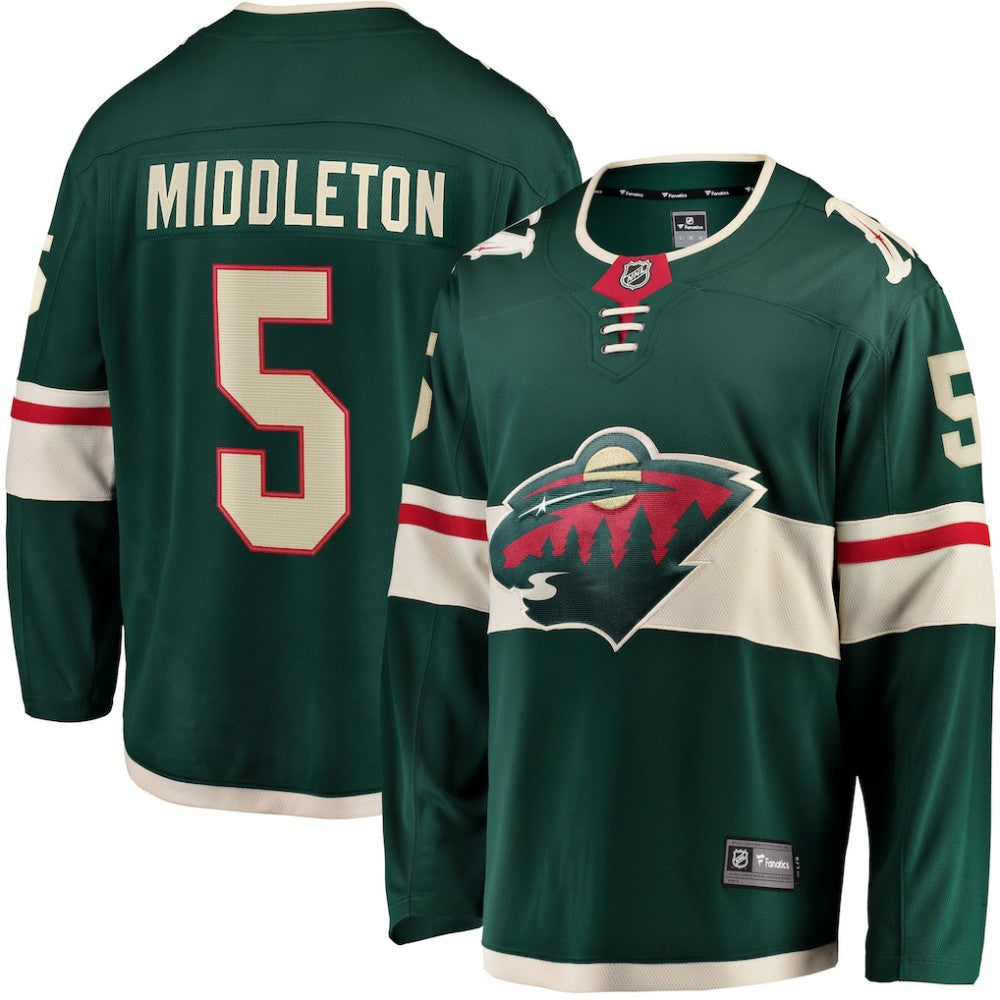 Jake Middleton Minnesota Wild Fanatics Home Breakaway Player Jersey - Green - NHL