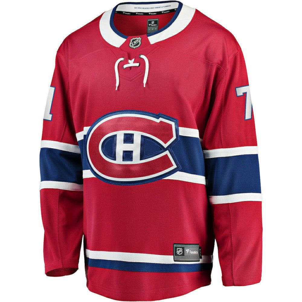 Jake Evans Montreal Canadiens Fanatics Home Breakaway Player Jersey - Red - NHL