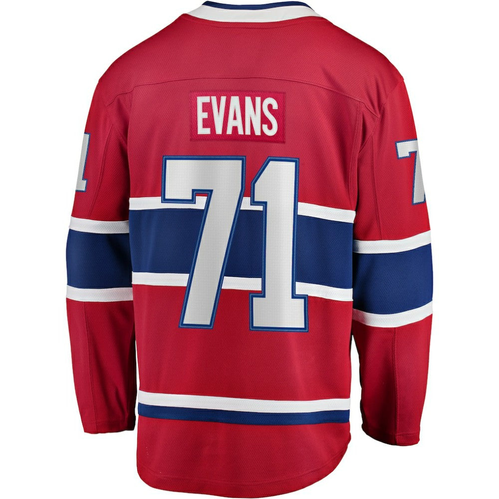 Jake Evans Montreal Canadiens Fanatics Home Breakaway Player Jersey - Red - NHL